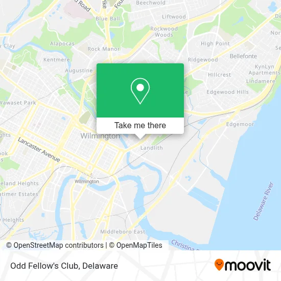 Odd Fellow's Club map