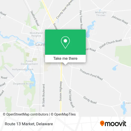 Route 13 Market map