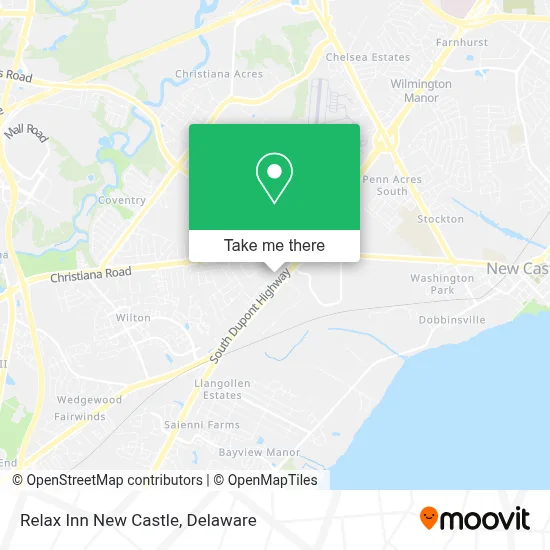 Relax Inn New Castle map