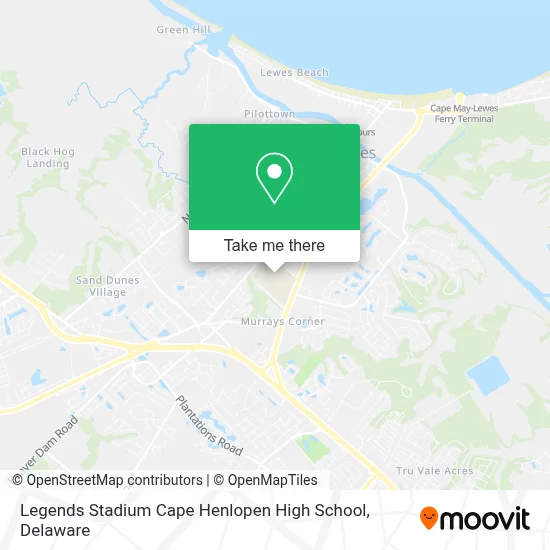 Legends Stadium Cape Henlopen High School map