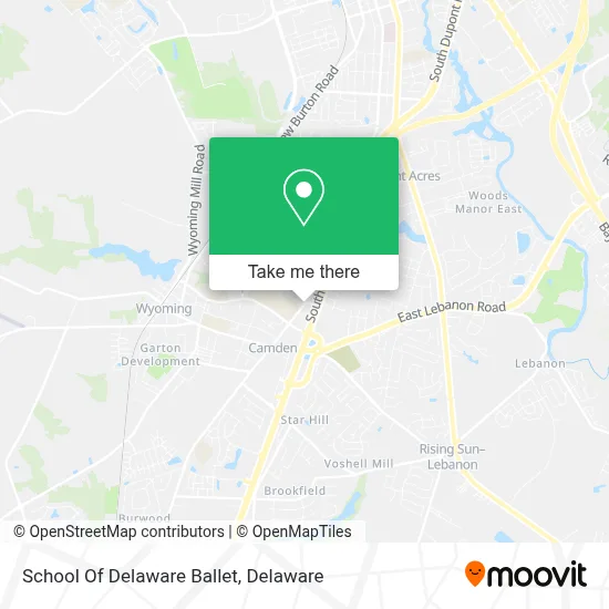 School Of Delaware Ballet map