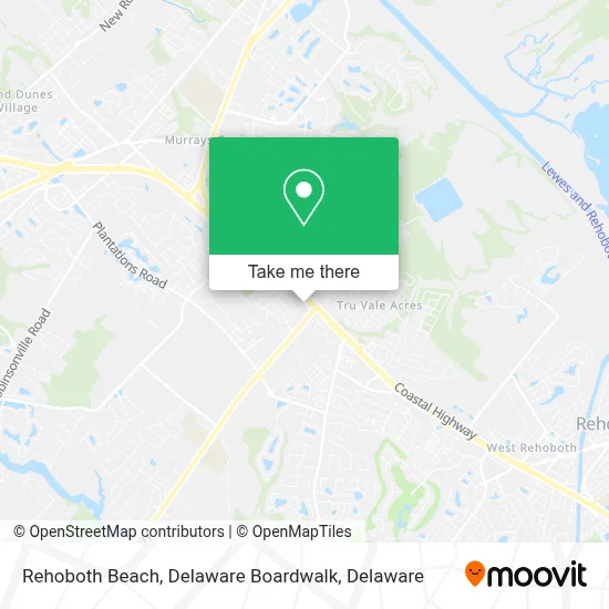 Rehoboth Beach, Delaware Boardwalk map