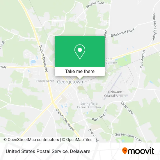 United States Postal Service map