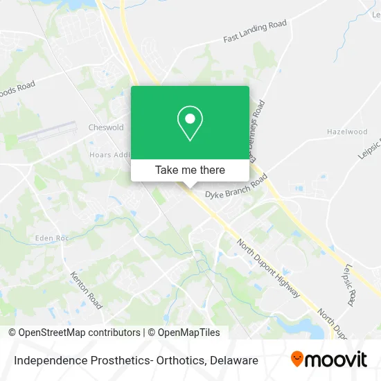 Independence Prosthetics- Orthotics map