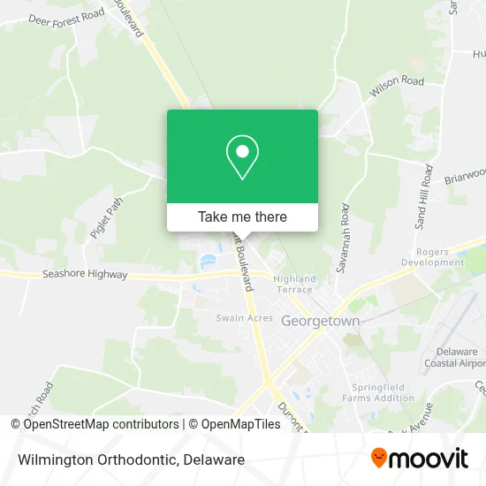 Wilmington Orthodontic map