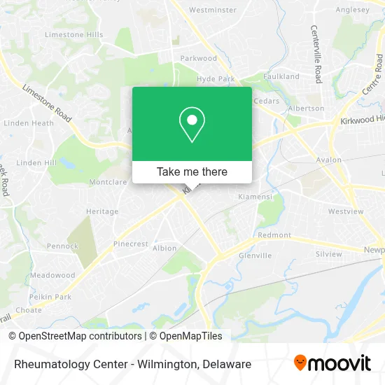 Rheumatology Center - Wilmington map