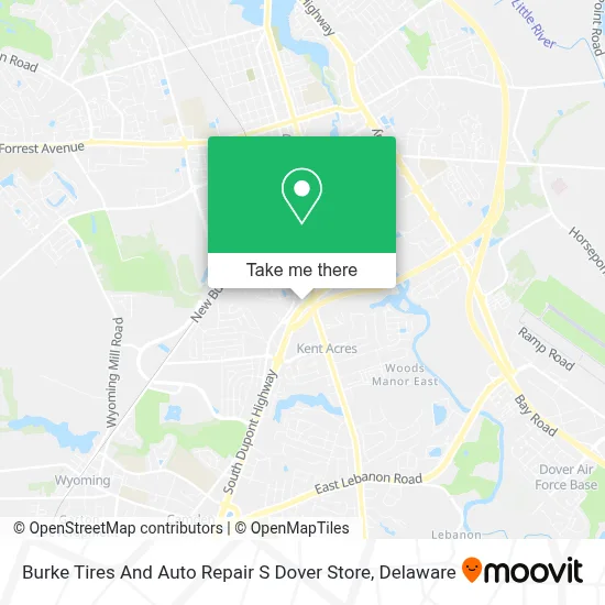 Burke Tires And Auto Repair S Dover Store map
