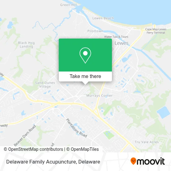 Delaware Family Acupuncture map