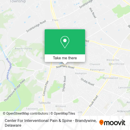 Center For Interventional Pain & Spine - Brandywine map