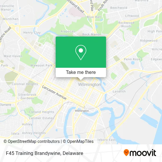 F45 Training Brandywine map