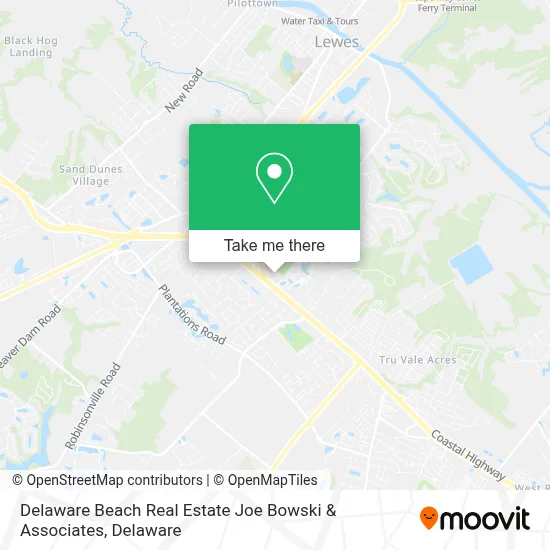 Delaware Beach Real Estate Joe Bowski & Associates map