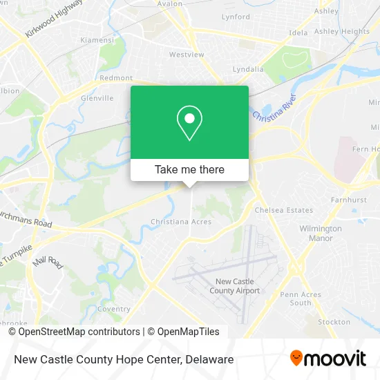 New Castle County Hope Center map
