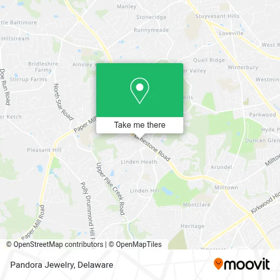Pandora Jewelry map