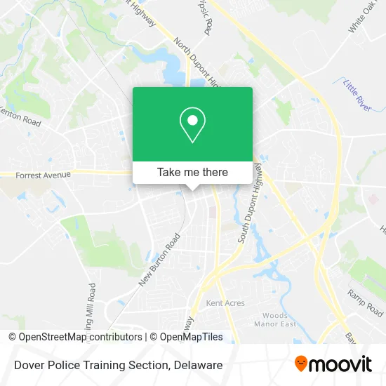 Dover Police Training Section map
