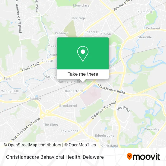 Christianacare Behavioral Health map