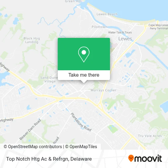 Top Notch Htg Ac & Refrgn map