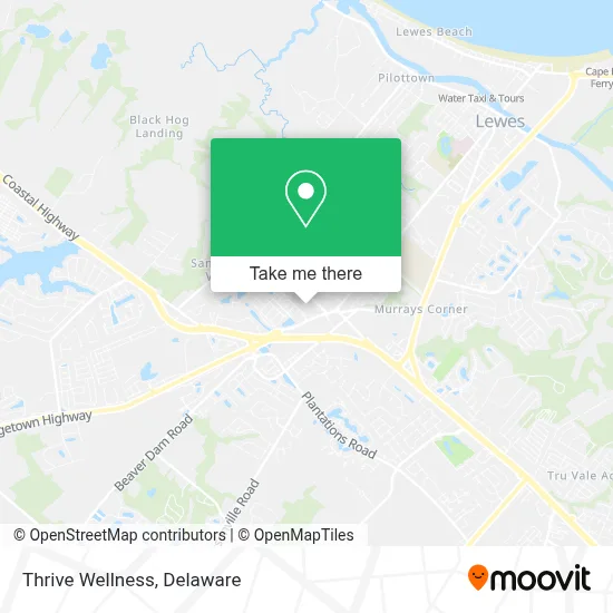 Thrive Wellness map