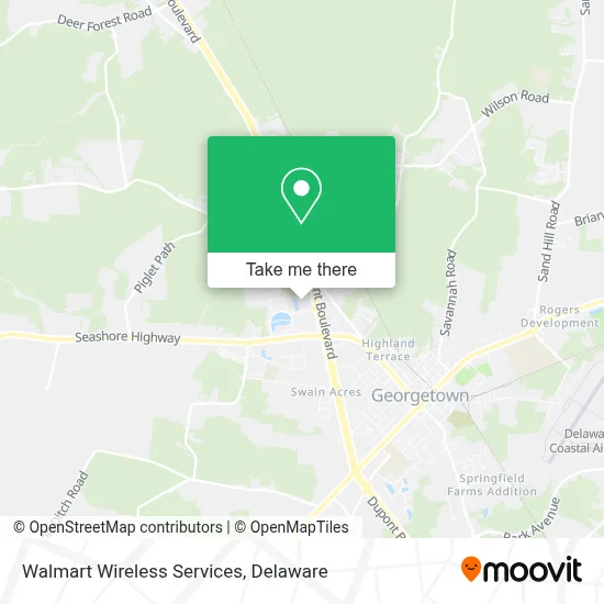 Walmart Wireless Services map