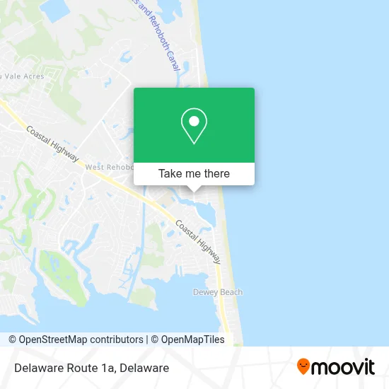 Delaware Route 1a map
