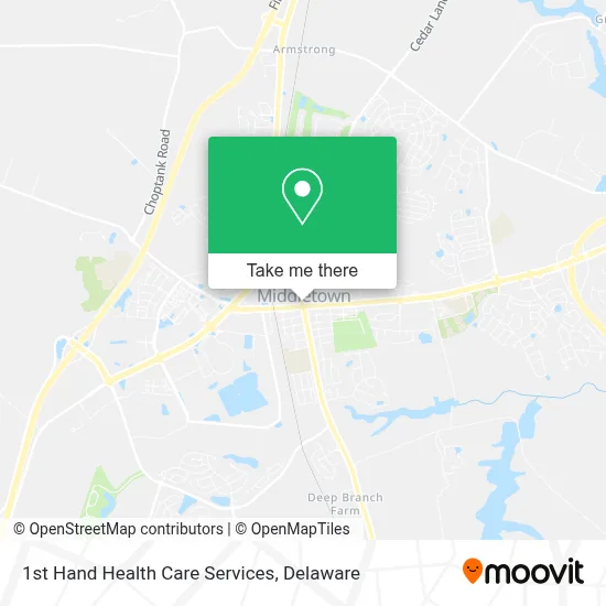 1st Hand Health Care Services map