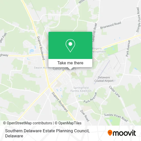 Southern Delaware Estate Planning Council map
