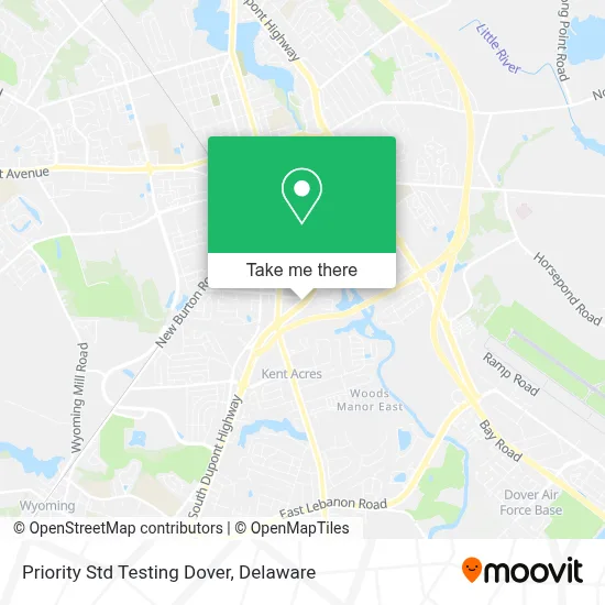 Priority Std Testing Dover map