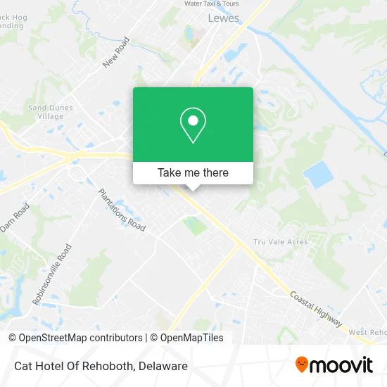 Cat Hotel Of Rehoboth map
