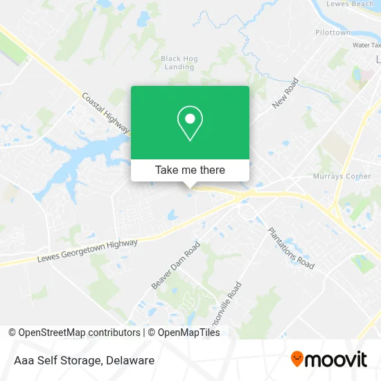 Aaa Self Storage map
