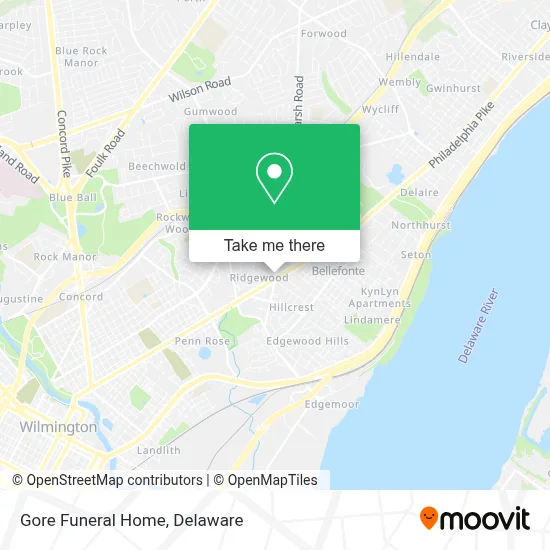 Gore Funeral Home map