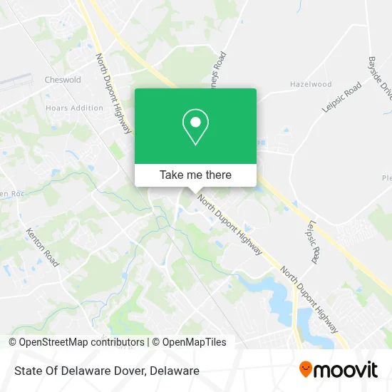 State Of Delaware Dover map
