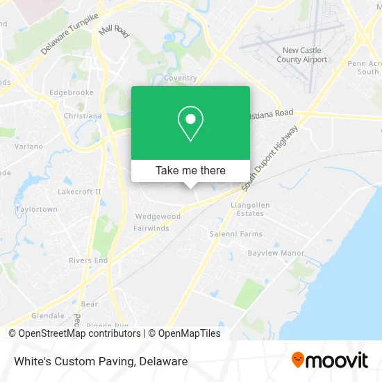 White's Custom Paving map