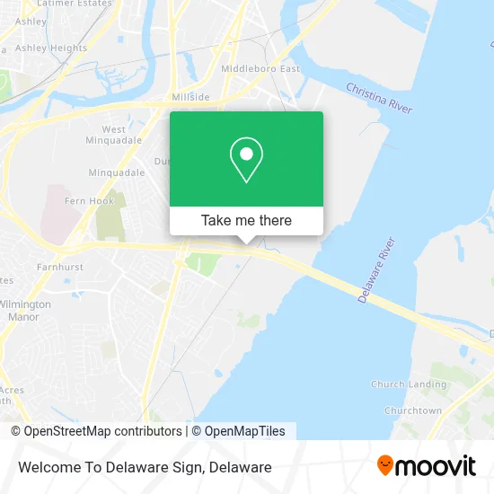 Welcome To Delaware Sign map