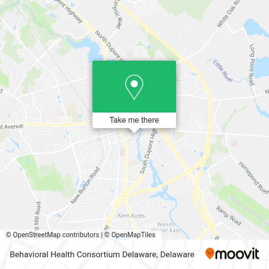 Behavioral Health Consortium Delaware map