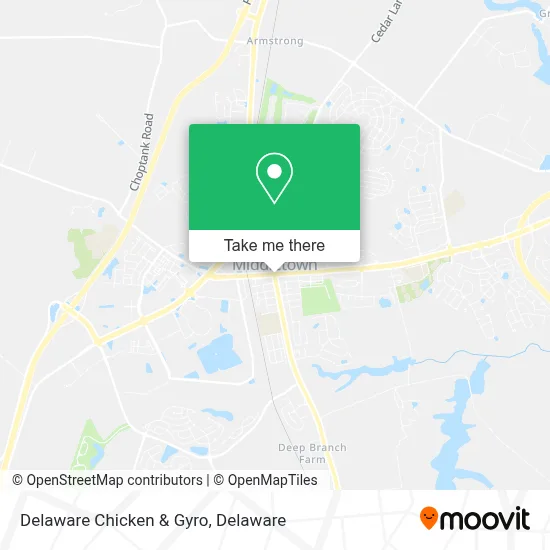 Delaware Chicken & Gyro map
