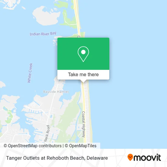 Tanger Outlets at Rehoboth Beach map