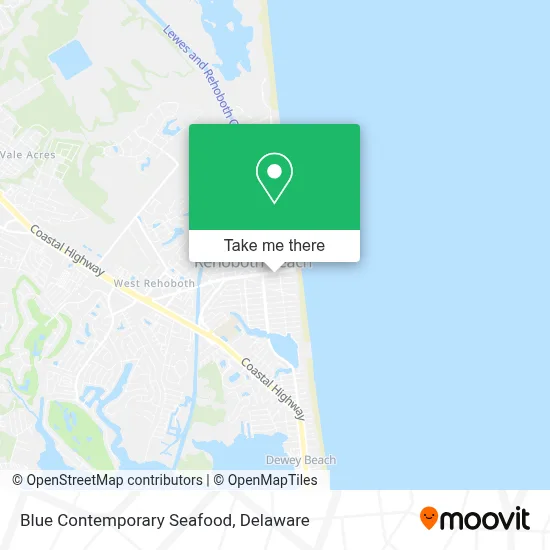 Blue Contemporary Seafood map