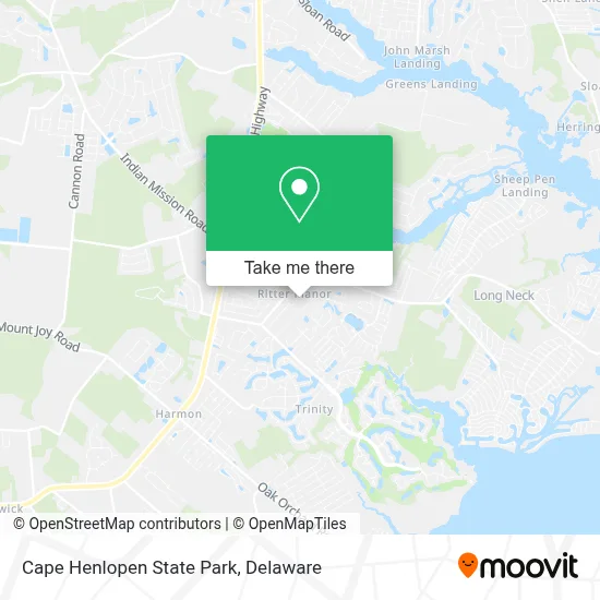 Cape Henlopen State Park map