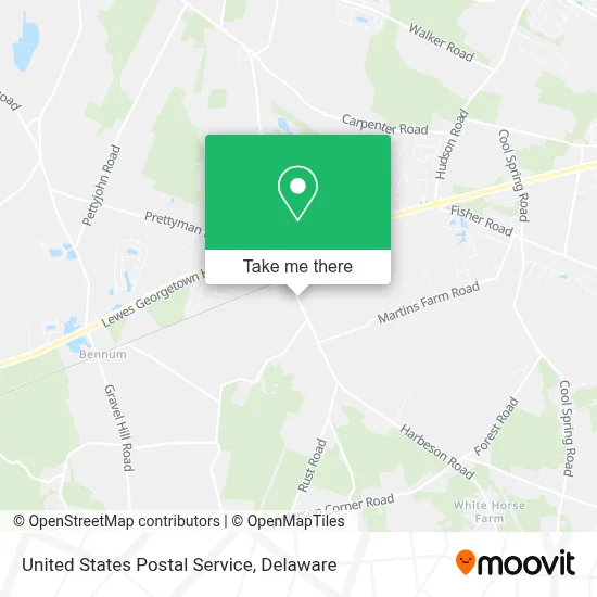 United States Postal Service map