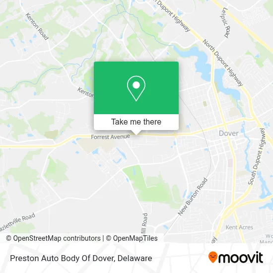 Preston Auto Body Of Dover map
