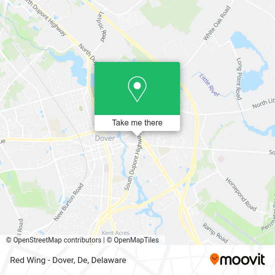 Red Wing - Dover, De map