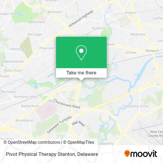 Pivot Physical Therapy Stanton map