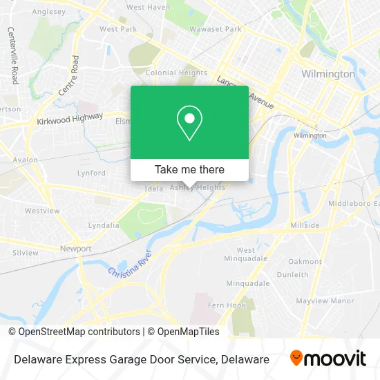 Delaware Express Garage Door Service map