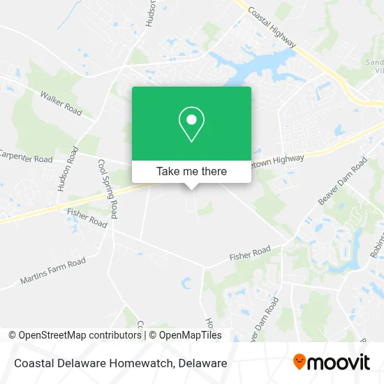 Coastal Delaware Homewatch map