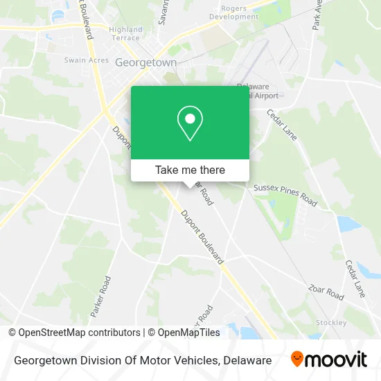 Georgetown Division Of Motor Vehicles map