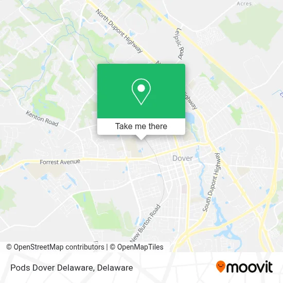 Pods Dover Delaware map