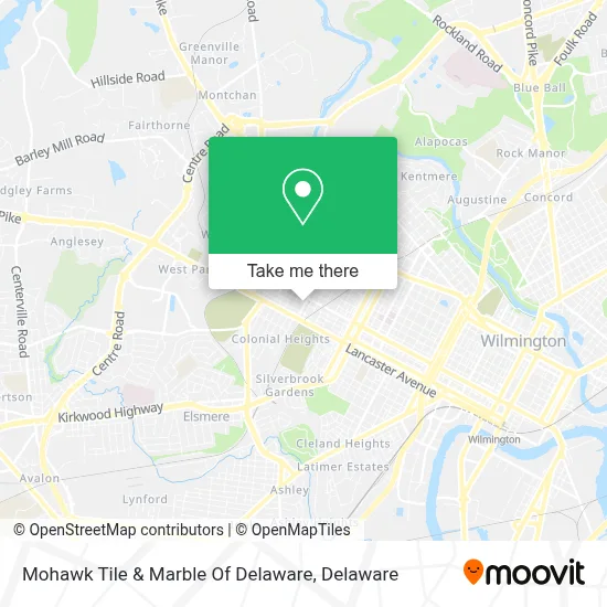 Mohawk Tile & Marble Of Delaware map