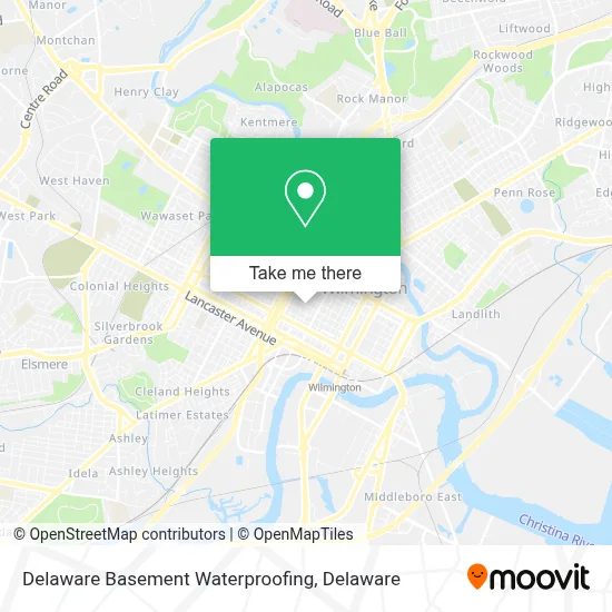 Delaware Basement Waterproofing map