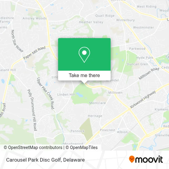 Carousel Park Disc Golf map