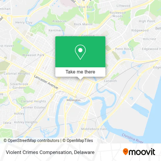 Violent Crimes Compensation map