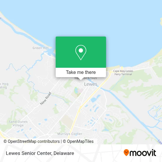 Lewes Senior Center map